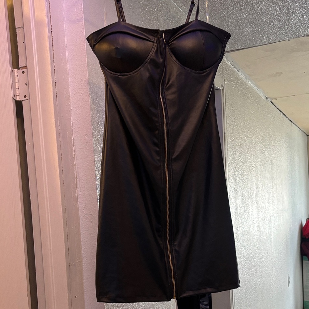 Black Satin Slip Dress